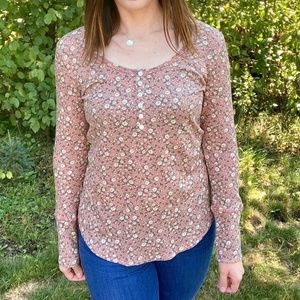 Floral Scoop Neck Thermal
